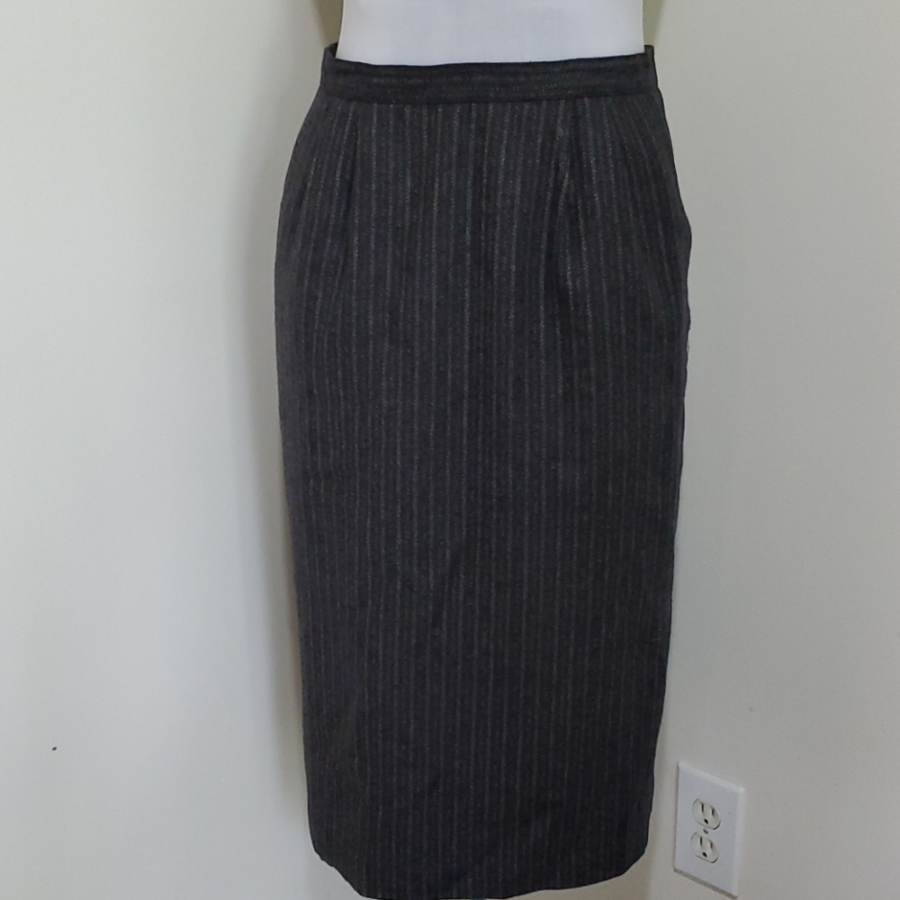 Glenbrooke Vintage Gray Wool Blend Skirt - Size 6